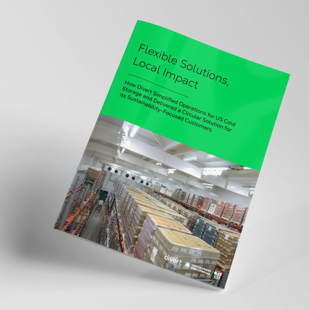 Flexible solutions, local impact: how divert simplified operations for us cold storage and delivered a circular solution for its sustainability-focused customers booklet mockup 2 - divert